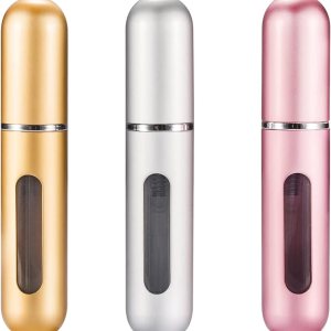 Portable Mini Refillable Perfume Empty Spray Bottle,Scent Pump Case,Refillable Perfume Spray,Multicolor Atomizer Perfume Bottle,for Traveling and Outgoing (3 Pcs Pack of 5ml)
