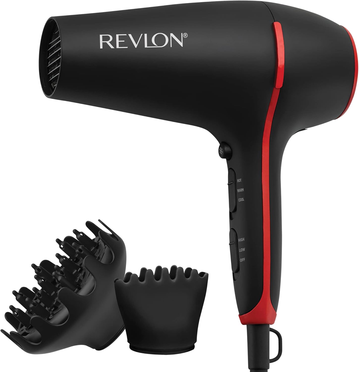 Revlon SmoothStay Coconut Oil Infused Hair Dryer | for Smooth, Shinier Hair Black Revlon SmoothStay Coconut Oil Infused Hair Dryer | for Smooth, Shinier Hair Black