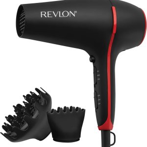 Revlon SmoothStay Coconut Oil Infused Hair Dryer | for Smooth, Shinier Hair Black