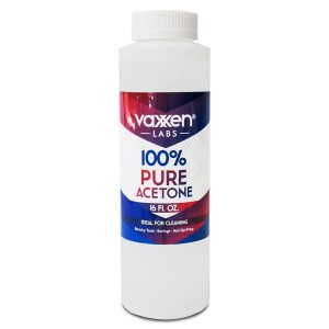 Vaxxen Labs 100% Pure Acetone (16 Fl/Oz) – Made in USA, Professional Strength Nail Polish Remover for Nail Polish, Gels, Acrylic and Sculptured Nails Clear