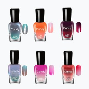 Color Changing Nail Polish Set, 6 Pcs Classic Colors Quick Dry Nail Polish Kit 0.24 oz Finger Nail Polish Pack Glossy Toenail Polish, Nail Polish for Women and Girls(7ML Each)