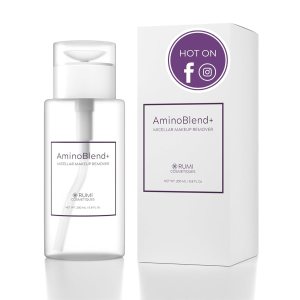 AminoBlend+ Micellar Makeup Remover for Older Women with Sensitive Skin – Face Cleanser, Makeup, Mascara Removal | Gentle Cleanse & Nourish Your Skin – Cruelty-Free & Vegan