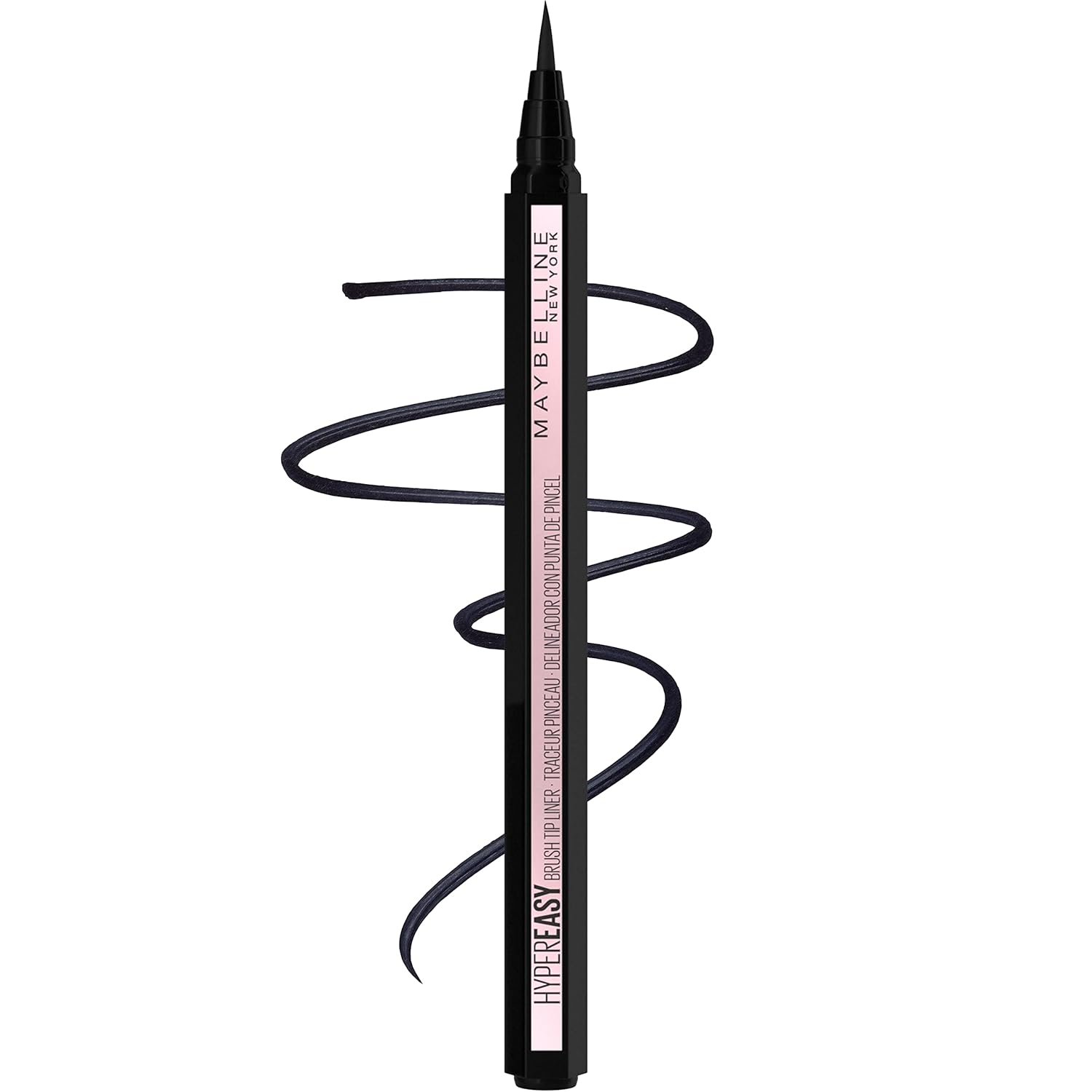 Maybelline Hyper Easy Liquid Pen No-Skip Eyeliner, Satin Finish, Waterproof Formula, Pitch Black, 0.018 Fl Oz Maybelline Hyper Easy Liquid Pen No-Skip Eyeliner, Satin Finish, Waterproof Formula, Pitch Black, 0.018 Fl Oz
