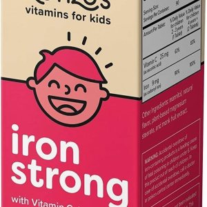 Renzo’s Iron Supplements for Kids – Dissolvable Vegan Iron Supplement with Vitamin C – Sugar Free, Oh-Oh-Oh Orange Flavor, 90 Melty Tabs