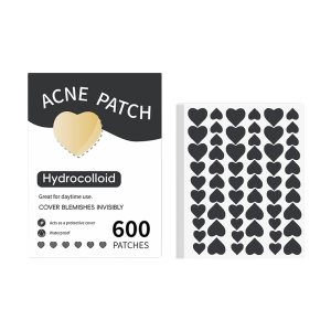 Pimple Patches for Face,600 pcs Hydrocolloid Acne Patches for Face Zit, Spot Sticker Acne Dots (Black)
