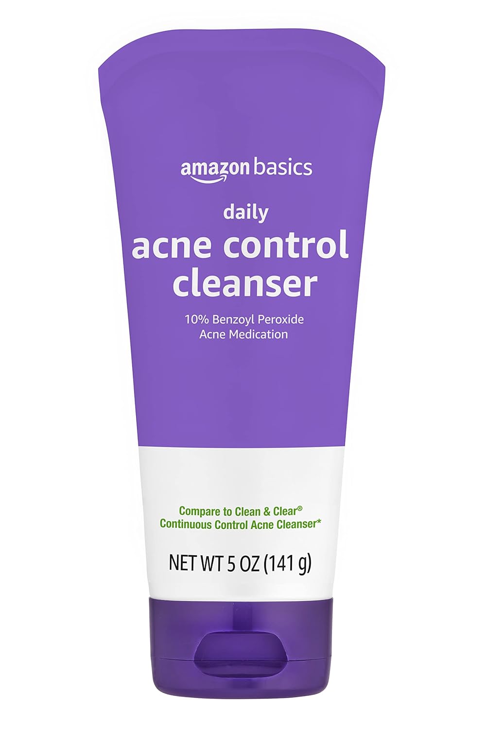 Amazon Basics Daily Acne Control Cleanser, Maximum Strength 10% Benzoyl Peroxide Acne Medication, 5 Ounce Amazon Basics Daily Acne Control Cleanser, Maximum Strength 10% Benzoyl Peroxide Acne Medication, 5 Ounce