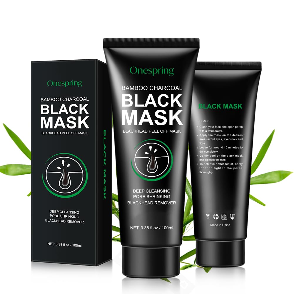 Blackhead Remover Mask, Peel Off Black Mask for Men and Women, Purifying Charcoal Face Mask for Deep Cleansing Blackheads, Dirt, Pores, Excess Oil (3.38 fl. oz) Blackhead Remover Mask, Peel Off Black Mask for Men and Women, Purifying Charcoal Face Mask for Deep Cleansing Blackheads, Dirt, Pores, Excess Oil (3.38 fl. oz)