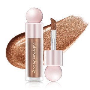 Liquid Highlighter Makeup, Natural Silky Shimmer Finish Liquid Face Highlighter, Highly Pigmented, Long Lasting, Lightweight, Blendable, Soft Cream Highlighter For Face, 0.25fl.oz (#04 Bronze Gold Shimmer)