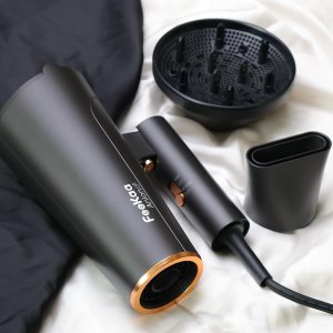 feekaa Ionic Hair Dryer with Diffuser, 1875W Professional Blow Dryer with 100 Million Ions, Lightweight Travel Hairdryer for Normal & Curly Hair, Foldable & Quiet, for Men/Dogs/Home/Salon