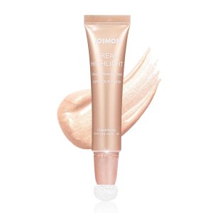 Liquid Highlighter, Illuminating Foundation, Lightweight and Easy Blendable Highlighter Makeup, Highlight Glow Finish with Gorgeously Radiant and Glowing Skin, Creamy Highlighter, Vegan & Cruelty-Free, Champagne