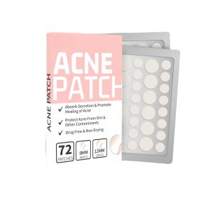Acne Patches for Face, 72 Counts, 2 Sizes, Hydrocolloid Patches for Covering Zits and Blemishes, Spot Stickers with Salicylic Acid
