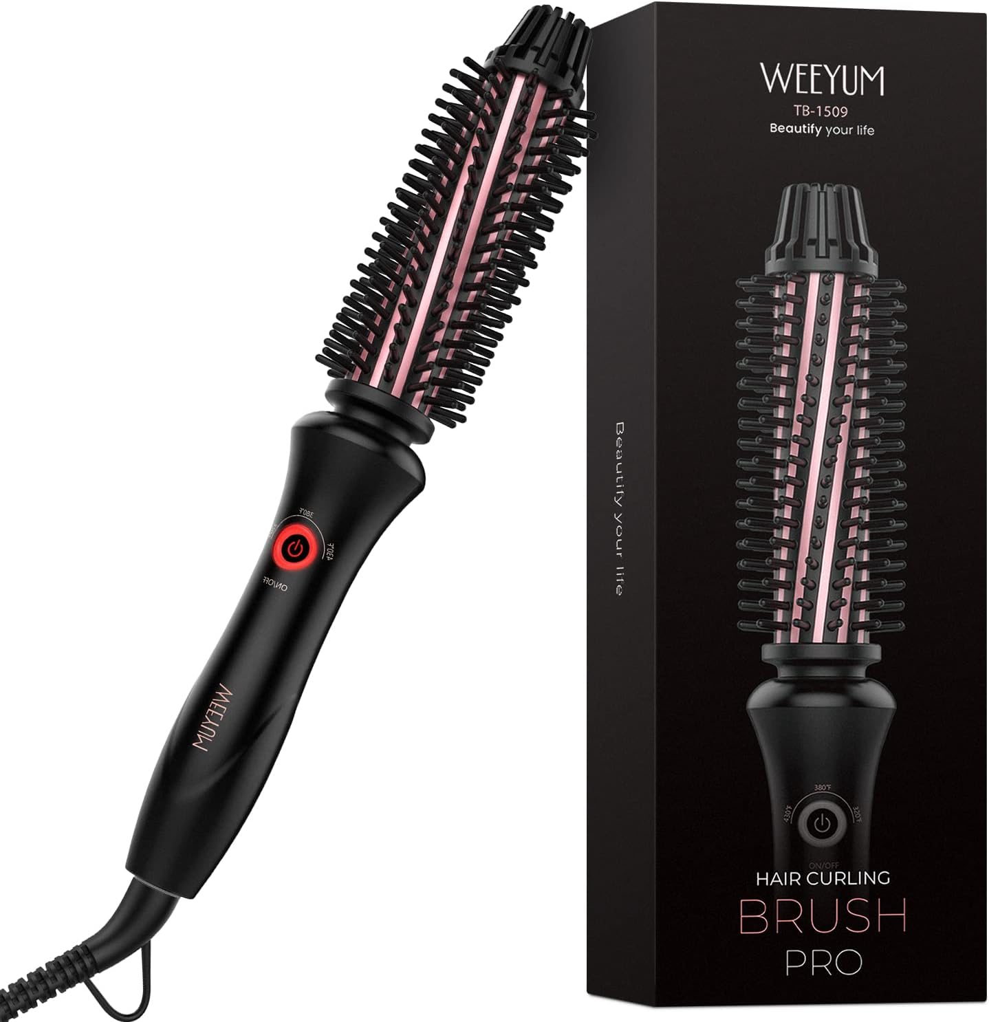 Brush Curling Irons for Short Hair 1 Inch Barrel, Dual Volatge Curling Iron with Brush for Travel, 3 Temperature Settings Curling Brush Iron with Ceramic Tourmaline Brush Curling Irons for Short Hair 1 Inch Barrel, Dual Volatge Curling Iron with Brush for Travel, 3 Temperature Settings Curling Brush Iron with Ceramic Tourmaline