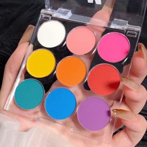 Brights Rainbow Eyeshadow Palatte, 9 Colors Longwearing Highly Pigmented Powder Palet,Ultimate Eye Shadow Palette, Eye Makeup, Paleta de sombras de ojos iridiscentes H2…