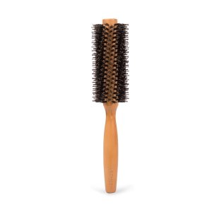 Small Round Hair Brush for Women with Boar Bristle, Blow out, Volumizing, Styling, Blow Drying, Bangs, Curling, 2 inch diameter