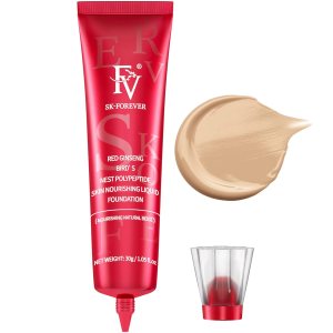 FV Waterproof Dewy Foundation with Natural Finish, Lightweight & Medium Coverage, Long Lasting Liquid Foundation, Hydrating Foundation for Dry/Combination Skin, 30g, Nourishing Beige