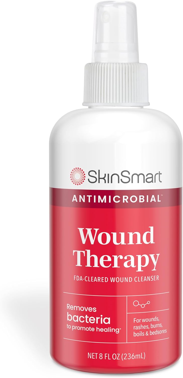 SkinSmart Antimicrobial Wound Therapy, Hypochlorous Acid Safely Removes Bacteria so Wounds Can Heal, 8 Ounce Clear Spray SkinSmart Antimicrobial Wound Therapy, Hypochlorous Acid Safely Removes Bacteria so Wounds Can Heal, 8 Ounce Clear Spray