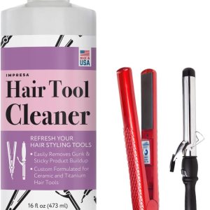 16oz. Flat Iron Hair Straightener & Curling Iron Cleaner – Keep Hair Styling Tools Working Effectively with Hot Iron Cleaner Solution – Made in USA Curling & Flat Iron Cleaner – Cosmetology Supplies