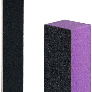 Nail File and Buffer Block, Professional Manicure Tools Kits, 100/180 Grit, Black Nail Pedicure File and Sanding Buffing Grinding Plisher File