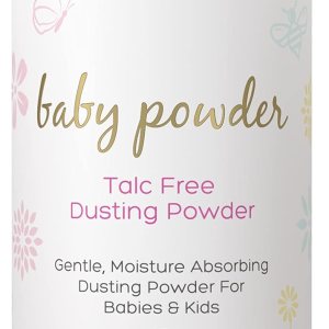 USDA Organic Baby Powder Talc-Free Dusting Powder – Soothing Organic Arrowroot, Calendula and Cornstarch Baby Powder for Newborn, Babies and Toddlers – Made in USA – 3oz/85g