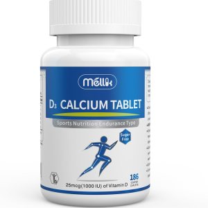 Calcium-Supplement Vitamin-D3 1200-mg Magnesium-Mini – 186Tablets Unflavored Slow Release Bone Health Women and Men Dietary Supplement Easy to Swallow Sugar Free