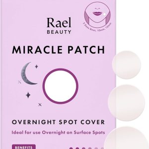 Rael Pimple Patches, Miracle Overnight Spot Cover – Hydrocolloid Acne Patch for Face, Zit & Blemish, Thicker & Extra Adhesion, Absorbing Cover, All Skin Types, Vegan, Cruelty Free, 3 Sizes (52 Count)