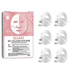 Quasi Bio Collagen Face Mask Overnight, Firm Skin Deep Hydrating Mask, Facial Skincare Wrinkle Patches for Wrinkle Reduction and Pore Minimization, 6 Pcs