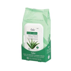 Cala Aloe vera make-up remover cleansing tissues 60 count, 60 Count