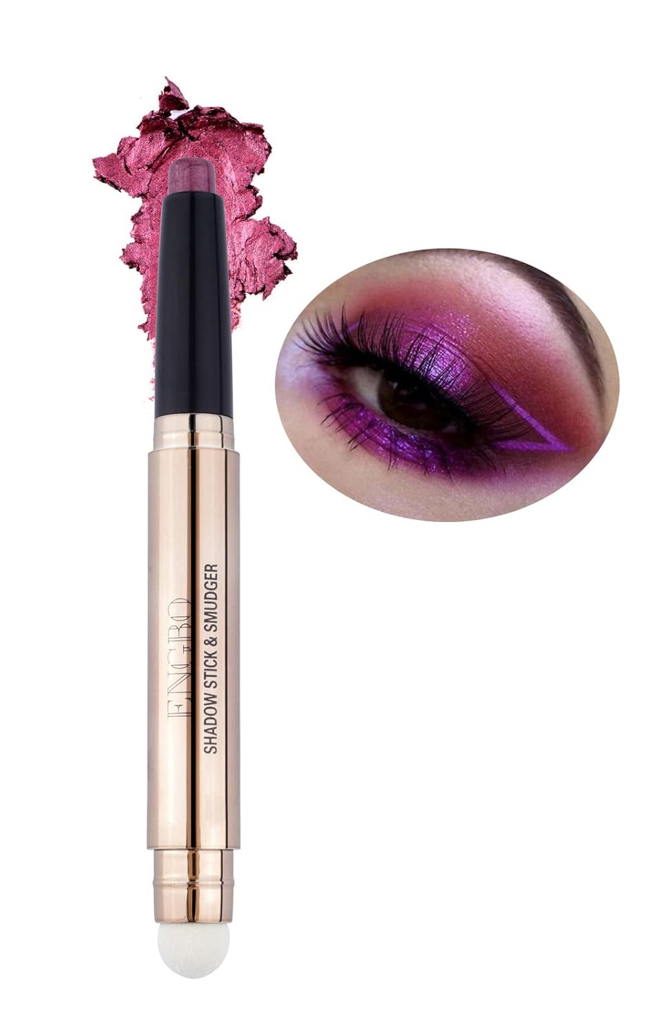 Cream Eyeshadow Stick,2 IN 1 Eye Shadow Pencil Crayon Makeup with Smudger,Multi-Dimensional Eyes Look,Waterproof Long Lasting Hypoallergenic Eye Shadow Sticks (09# Fuchsia Shimmer) Cream Eyeshadow Stick,2 IN 1 Eye Shadow Pencil Crayon Makeup with Smudger,Multi-Dimensional Eyes Look,Waterproof Long Lasting Hypoallergenic Eye Shadow Sticks (09# Fuchsia Shimmer)