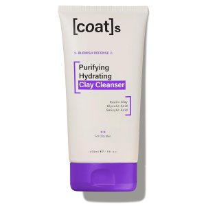 COATS Blemish Defense Purifying Hydrating Clay Cleanser for Oily, Blemish-Prone Skin – With Kaolin Clay, Glycolic Acid & Salicylic Acid to Help Prevent Breakouts – Designed For Young Skin – 5 oz