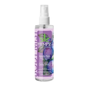 Hempz Body Mist Moisturizing Oil Spray – Vanilla Plum Refreshing Scent Hydrating 100% Hemp Seed Oil Spray for Face & Body, 4.22 Fluid Ounces