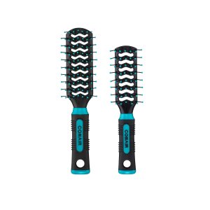 Conair Salon Results Vent Hairbrush Set – Detangling Hairbrush – Travel Hair brush + Full-size Hairbrush