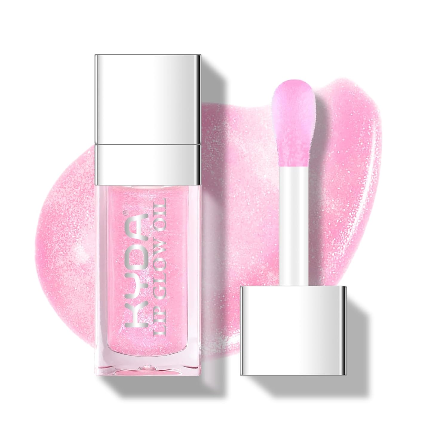 KYDA Hydrating Lip Glow Oil, Color Changing Tint, Moisturizing Lip Oil, Glossy Transparent Plumping Lip Gloss, Tinted Lip Oil for Lip Care and Dry Lips-Pearl Shimmer KYDA Hydrating Lip Glow Oil, Color Changing Tint, Moisturizing Lip Oil, Glossy Transparent Plumping Lip Gloss, Tinted Lip Oil for Lip Care and Dry Lips-Pearl Shimmer