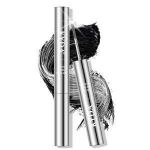KYDA Black Washable Metal Wand Mascara, Extra Slim Curling Eyelash Look, Bristleless Metal Mascara, Quick Dry, No Flaking and Clumping, Lasting Charming Lash Makeup