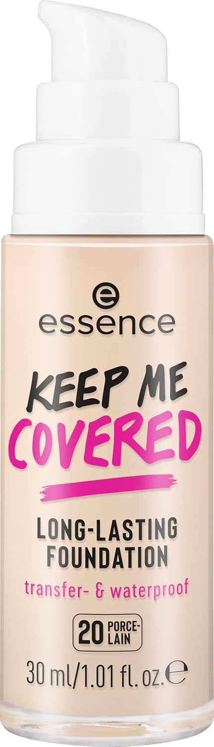 essence | Keep Me Covered Long-Lasting Foundation (20 | Porcelain) | Medium to Full Buildable Coverage | Vegan & Cruelty Free essence | Keep Me Covered Long-Lasting Foundation (20 | Porcelain) | Medium to Full Buildable Coverage | Vegan & Cruelty Free