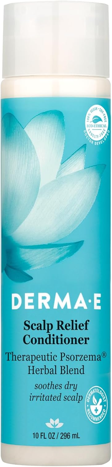 Derma E Scalp Relief Conditioner with Psorzema Herbal Blend – All Natural Scalp Treatment & Dandruff Conditioner – Soothes Itchy Scalp and Promotes Scalp Health, 10 Fl Oz (Pack of 1) Derma E Scalp Relief Conditioner with Psorzema Herbal Blend – All Natural Scalp Treatment & Dandruff Conditioner – Soothes Itchy Scalp and Promotes Scalp Health, 10 Fl Oz (Pack of 1)