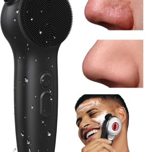 Face Wash Scrubber Cleanser Brush – Alyfini Silicone Electric Facial Cleansing Brush for Blackhead Remover Improve Acne,Waterproof Shower Face Scrub Brush Exfoliating, Massaging Deep Cleansing Pore