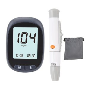 Automatic LCD Display Glucose Monitor Kit with 180 Memory Values, Quick 7s Response, Sugar Test Strips Diabetes Testing Kit, Reliable Testing, Portable Set