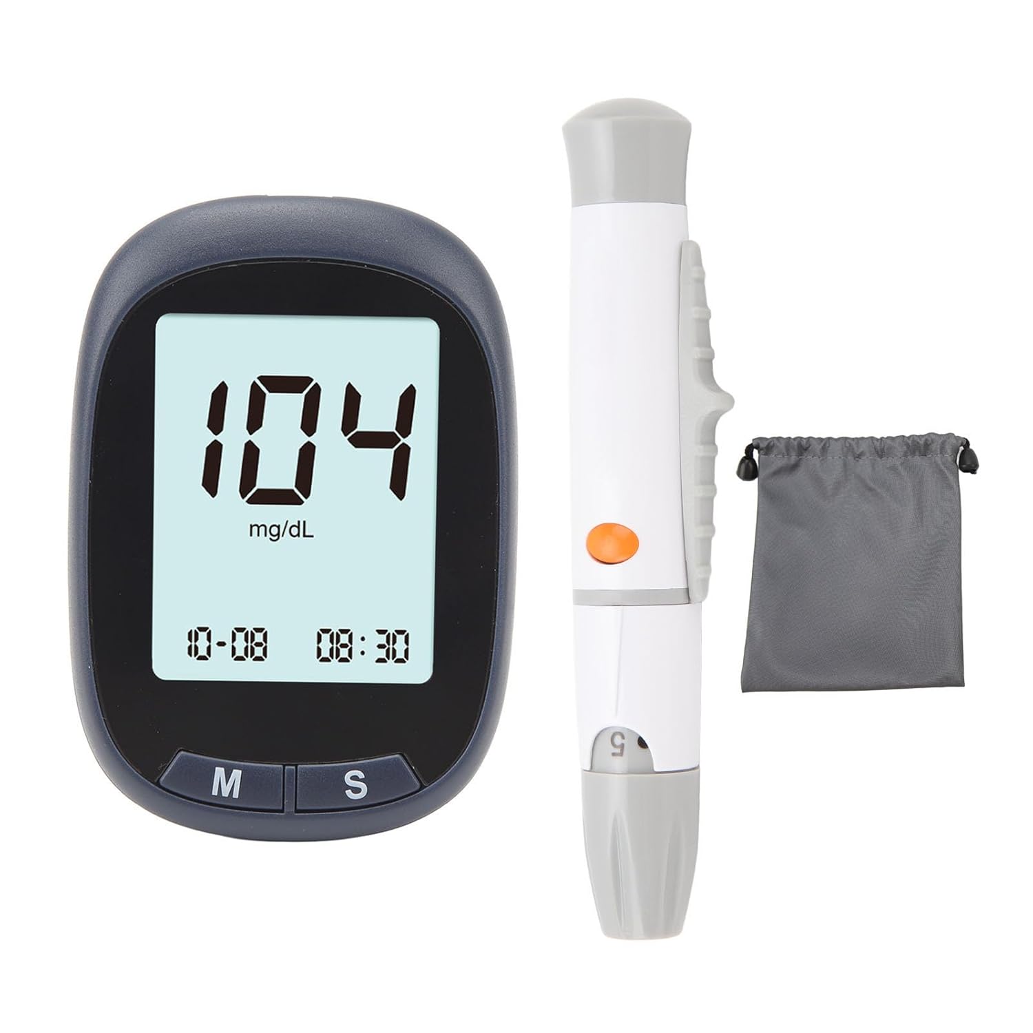 Automatic LCD Display Glucose Monitor Kit with 180 Memory Values, Quick 7s Response, Sugar Test Strips Diabetes Testing Kit, Reliable Testing, Portable Set Automatic LCD Display Glucose Monitor Kit with 180 Memory Values, Quick 7s Response, Sugar Test Strips Diabetes Testing Kit, Reliable Testing, Portable Set