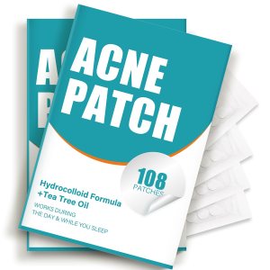 Pimple Patches with Tea Tree Oil, Hydrocolloid Acne Patches for Spot Treatment, Zit Patch, Blemish Cover, Two Sizes, Vegan, Cruelty Free (108 Count (Pack of 1))