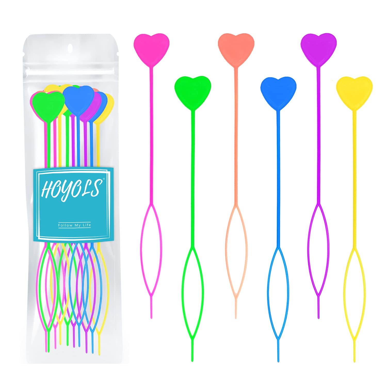 Hoyols Quick Hair Beader for Loading Beads Braid Stringer Hair Beading Tools Kit Ponytail Maker Styling Magic Topsy Hair Tail for Kids Girls Colorful (12pcs Multi Color) Hoyols Quick Hair Beader for Loading Beads Braid Stringer Hair Beading Tools Kit Ponytail Maker Styling Magic Topsy Hair Tail for Kids Girls Colorful (12pcs Multi Color)