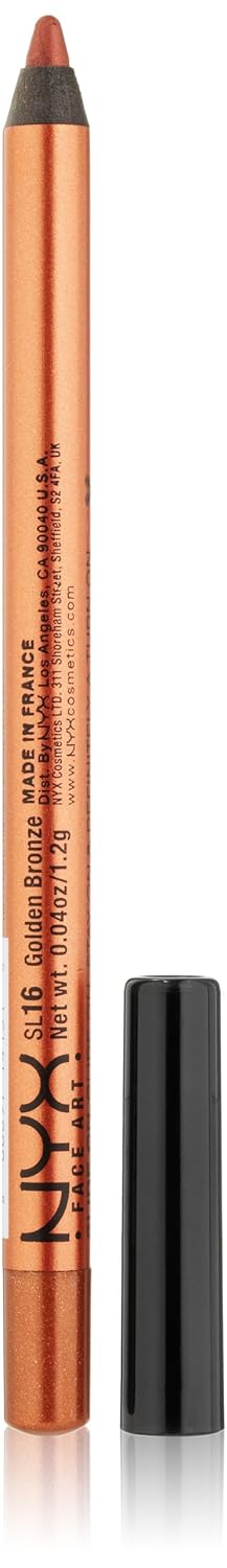 NYX PROFESSIONAL MAKEUP Slide On Pencil, Waterproof Eyeliner Pencil – Golden Bronze NYX PROFESSIONAL MAKEUP Slide On Pencil, Waterproof Eyeliner Pencil – Golden Bronze