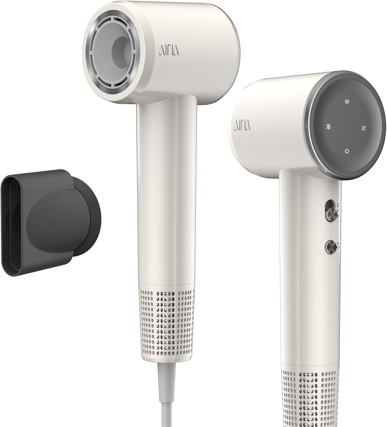 AINA Hair Dryer, Blow Dryer – Brushless Motor, 110,000 RPM Lightweight, Ionic Travel 110V/ALCI Plug(1vory White) AINA Hair Dryer, Blow Dryer – Brushless Motor, 110,000 RPM Lightweight, Ionic Travel 110V/ALCI Plug(1vory White)