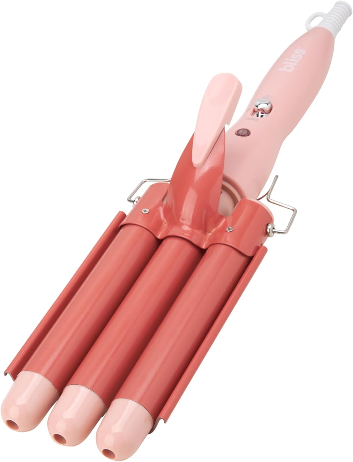 Bliss 3 Barrel Curling Iron – Adjustable Temperature Crimper Hair Tool – Beach Waver Curling Iron for Women, Peach Bliss 3 Barrel Curling Iron – Adjustable Temperature Crimper Hair Tool – Beach Waver Curling Iron for Women, Peach