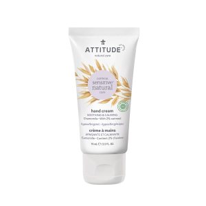 ATTITUDE Hand Cream for Sensitive Skin with Oat and Chamomile, EWG Verified, Dermatologically Tested, Vegan, 2.5 Fl Oz