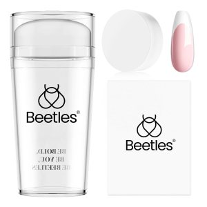 Beetles Nail Stamp 3Pcs Silicone French Tip Nail Stamp Kit with Replacement Nail Stamper Heads and Scrapers Soft Silicone Nail Printing Tool for Home Manicure Diy Nail Art Salon Gifts for Girls