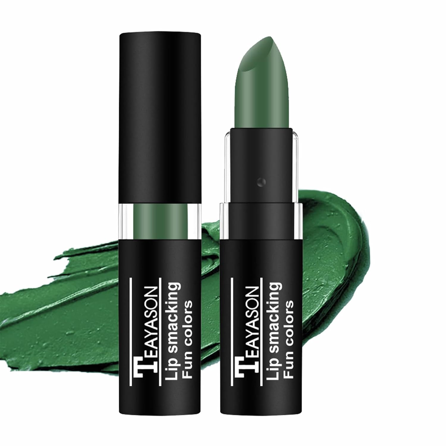 AKARY Green Matte Lipstick Long Lasting Lip Gloss, Makeup Camo Face Paint Goth Lipstick Cream-blendable Stick, Body Paint Professional Foundation Makeup, Cosmetics Gift for Halloween Party Cosplay AKARY Green Matte Lipstick Long Lasting Lip Gloss, Makeup Camo Face Paint Goth Lipstick Cream-blendable Stick, Body Paint Professional Foundation Makeup, Cosmetics Gift for Halloween Party Cosplay