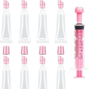 8PCS Empty Lip Gloss Tubes – 10ml Clear Lip Balm Tubes with 5ml Syringes – Refillable Squeeze Tubes for Lip Gloss – Mini Cosmetic Soft Tubes for DIY Lip Gloss and Travel Toiletries