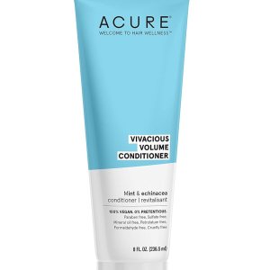 Acure Vivacious Volume Conditioner | Mint & Echinacea Volume Regimen: Lift and Nourish Fine, Fragile Hair for Fullness and Body, 8 Fl Oz