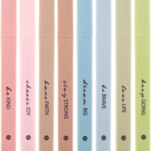 DIVERSEBEE Bible Highlighters with Soft Chisel Tip, 8 Pack Assorted Colors Pens No Bleed, Quick Dry Set, Cute Aesthetic Markers, Bible Study Journaling Supplies and Accessories (Earthy)