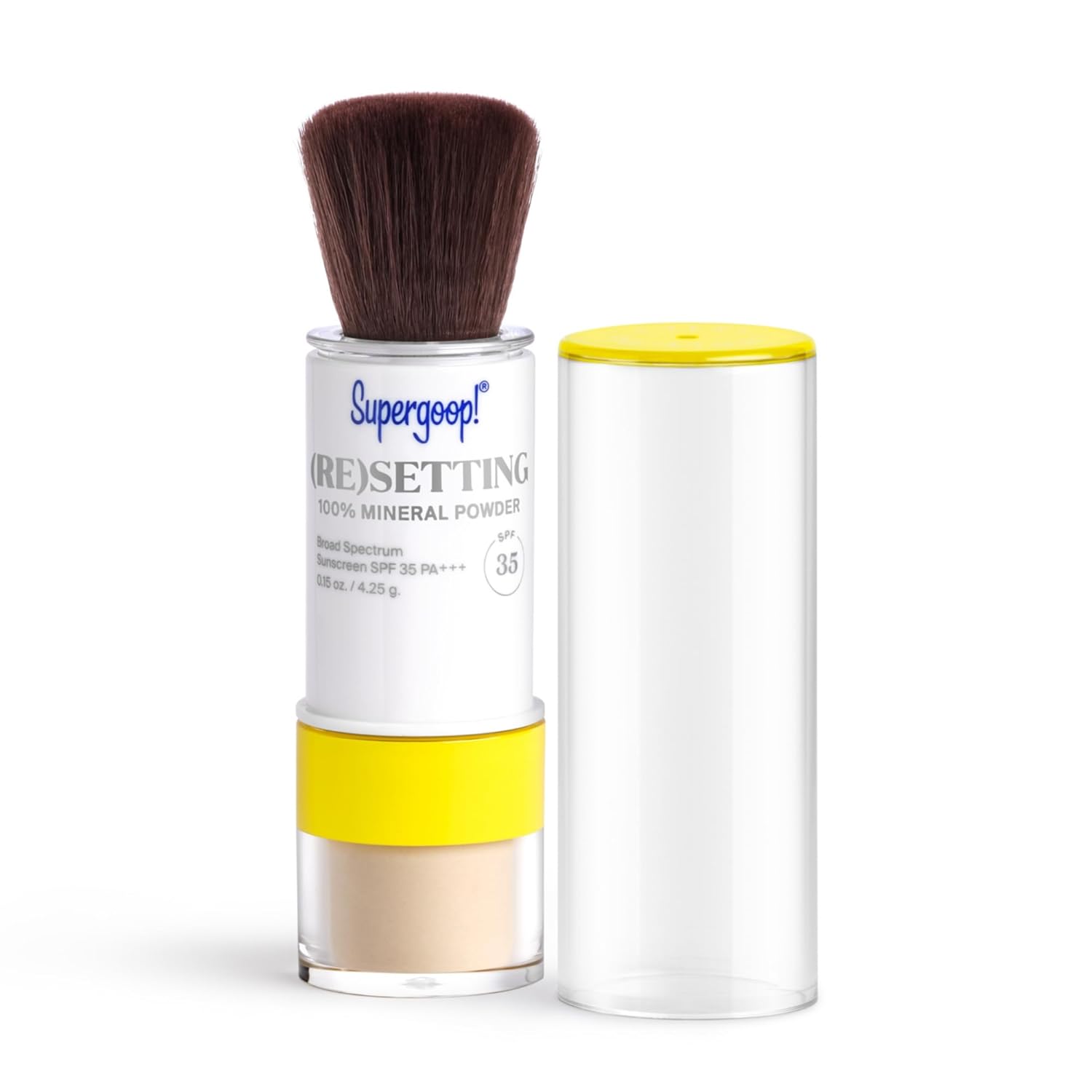 Supergoop! (Re)setting 100% Mineral Powder, Translucent – 0.15 oz – Makeup Setting Powder + Broad Spectrum SPF 35 PA+++ Sunscreen – With Ceramides, Olive Glycerides & Coated Silica Spheres Supergoop! (Re)setting 100% Mineral Powder, Translucent – 0.15 oz – Makeup Setting Powder + Broad Spectrum SPF 35 PA+++ Sunscreen – With Ceramides, Olive Glycerides & Coated Silica Spheres
